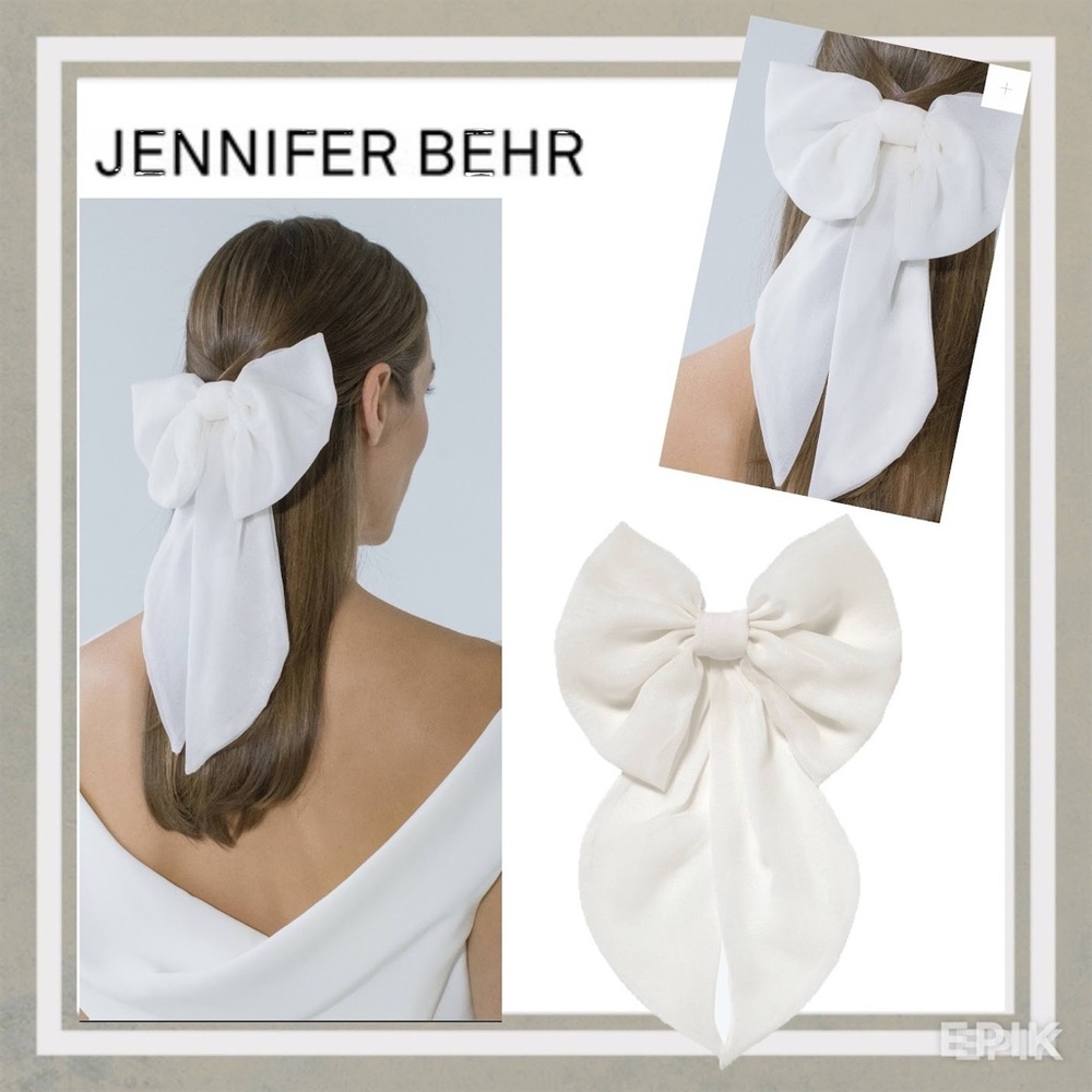 Jennifer Behr Louisa Bow Cream Barrette (NWT)